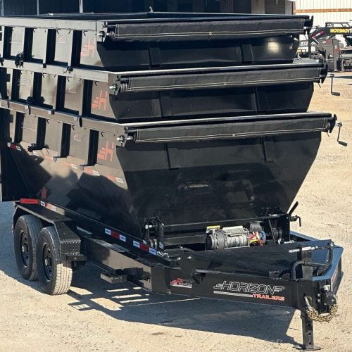 horizon 14 rdz bp roll off bundle 2 7k axles 3 bins w 4 walls hzn14bp7k4ftedz3blktx 262928