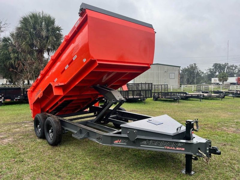 horizon hz7 bumper pull dump trailer 146164